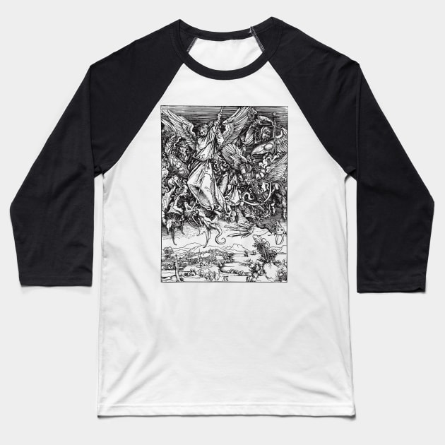 Albrecht Dürer Saint Michael Baseball T-Shirt by Beltschazar